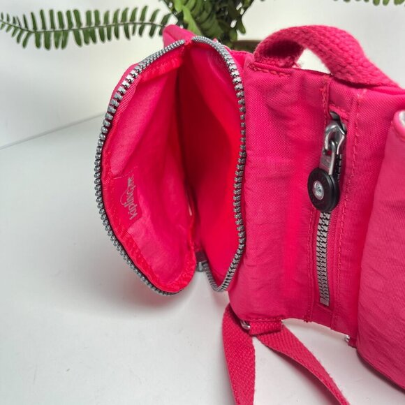 Kipling El Dorado Crossbody Travel Bag Organizer Spring Red AC8457 Magenta purse - Picture 8 of 14